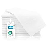 ZOLLNER 10er Set Gästehandtücher - kleine und Flauschige Handtücher in 30x50 cm - waschbar bis 95°C - Baumwolle - in weiß - Hotelqualität - Oeko Tex® Zertifiziert