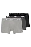 BOSS Herren Boxer Briefs, 3er Pack, Open Grey 061, L
