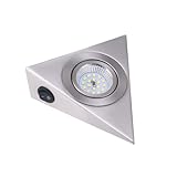 HOMSFOU Dreieckige LED-Unterschrankbeleuchtung - Schranklampe, Nachtlicht, Kleiderschrank-Licht, Wandleuchte