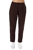 LOUIS LECLER Damen Jogginghose, Schwarz, Elastischer Bund mit Kordelzug, Baumwolle, Casual Sport (DE/NL/SE/PL, Alphanumerisch, L, BRAUN)