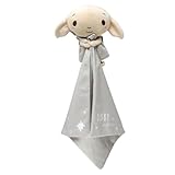 Rainbow Designs Harry Potter Dobby Schmusetuch für Neugeborene – samtig weiche graue Schmusetuch mit Plüsch-Haus-Elfe & Stern-Details – kuscheliger Kuschelbegleiter für Babys ab Geburt
