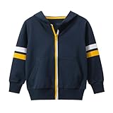 Winterjacke Jungen 98 - Jungen Mädchen Kapuzenjacke Kinder Leichter Reißverschluss Pullover Windbreaker Oberbekleidung Lässiger Frühling Herbst Mantel
