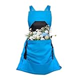Sghtil Gartenschürze mit Taschen, verstellbare Gartenschürzen mit Kordelzug, wasserdichter Organizer, Gartengeräte, verstellbar, für Männer und Frauen, Gärtner, Landschaftsgärtner, Gewächshaus