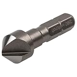 wolfcraft Kegelsenker, Sechskant-Schaft ∅ 10 mm I 2582000 I Für das Senken von Bohrlöchern für bündige Verschraubungen in Holz, NE-Metall und Kunststoff