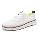 Befoore Herren-Sneaker for Reinschlüpfen, lässige Wanderschuhe, atmungsaktive Laufschuhe, leichte Tennisschuhe, weiches Mesh, fürs Fitnessstudio(White,40)