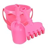 ERINGOGO 3 Stück Gartenwerkzeug Set Leichtes Mini Schaufel Rechen Eimer für Outdoor Blumen Pflanzen und Strandspiel Geeignet Fördert Feinmotorik und Verantwortungsbewusstsein