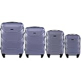 Wings Harschalen Koffer | Leicht Reisekoffer Trolley | Hard Shell Rollkoffer mit Schloss und Rollen