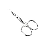 JARVISTAR Nagelhautschere Extra Fein Scharfe Hautschere, Edelstahl 93MM mit Gebogener Schnittfläche zum Präzisen Kürzen Nagelhautresten,Augenbrauen, Wimpern,Tote Haut…