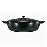 UWEREBFM Keramik-Kochtopf, emailliertes Gusseisen, Dutch Oven mit selbstbefüllendem Deckel, rund, Keramik-Emaille-beschichtet, Auflaufform, Kochgeschirr, emailliertes Gusseisen, Dutch Oven (G