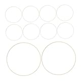 Gatuida 10 Stück Teiliges Bambus Floral Hoop Natürliches Makramee Ring Wreath Basis für DIY Blumenkränze Hochzeitsdeko Wandbehang Bastelringe Langlebig Vielseitig