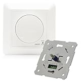 Dimmer für LED Lampen, 230VAC Led Dimmer Schalter, Universal Drehdimmer Unterputz LED Dimmer für 5-300W Dimmbare Glühlampe und Halogenlampe Dimmschalter, Einbaudimmer Lichtschalter Dimmbar, Weiß