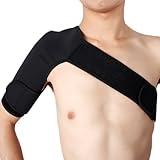 Schulterbandage, Schulterstütze für gerissene Rotatorenmanschette, Kompressionsmanschette zur Schmerzlinderung, Stabilitätsbandage und Schulter-Wegfahrsperre ,verstellbare rechte Schulter Schwarz