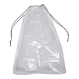 BESPORTBLE Transparente Aufbewahrungstasche mit Kordelzug, transparenter Rucksack, wasserabweisend, Organizer für Reisen, Sport und Schule für einfachen Zugang und Sicherheit, durchsichtig, Size 3
