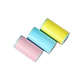 Thermopapier Kassenrollen Thermodruckerpapier, 57 mm, bunte Mini-Druckpapierrolle und selbstklebender bedruckbarer Aufkleber for tragbare Thermodrucker FüR Kinder Sofortbildkameras(3Rolls Color Sticke