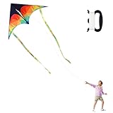 Hillylolly Einleiner Flugdrachen, 125×65 cm Bunter Delta Drachen, Delta Drachen, Flugdrachen, Flugdrachen Drachen, Delta Kite, Drachen Flugdrachen Lenkdrachen für Strand Parkausflüge