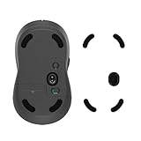 kwmobile Mouse Feet Sticker kompatibel mit Logitech M650 Wireless Ersatz Glider - Mausfüße passgenau - Maus Glides in Schwarz