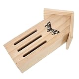 FRCOLOR Holz Schmetterlingshaus zum Aufhängen Garten Dekor Holzhaus Outdoor Schmetterlingsfutterstelle Sicherer Lebensraum für Schmetterlinge Natürliche Gartenverschönerung