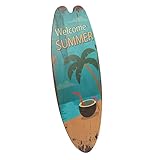 ifundom Surfbrett Holzschild Außendeko Wohndeko Sommerdeko Für Zuhause Hawaii Zimmerdeko Hawaii Partydeko Bauernhaus Schild Indoor Surfbrett Schild Deko Surfdeko Anhänger