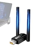 RUIZHI USB WiFi 6 WLAN Stick für PC, AX900Mbps Bluetooth USB WLAN Stick mit 5DBI Antenne, Dual Band 2,4G/5GHZ, Free CD-Drive, MU-MIMO, WPA3, USB WiFi Dongle Bluetooth Adapter für Win7/8/10/11