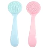 SAFIGLE 2 Stück Weiche Silikon Gesichtsreinigungsbürsten Manuell Sanftes Peeling und Massage Tiefenwirksame Hautreinigung für Frauen Tragbar und Hautfreundlich für Empfindliche