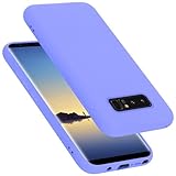 Cadorabo Hülle kompatibel mit Samsung Galaxy Note 8 Hülle Silikon Handyhülle für Galaxy Note 8 Case aus flüssigem Silikon- Kratzfeste und stoßfeste dünne TPU Schutzhülle - Liquid HELL LILA