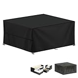 LAMUNI Abdeckung Gartenmöbel Schutzhülle für Gartentische, 250x200x80cm Loungemöbel Abdeckung wasserdichte Gartenmöbel Abdeckplane Winterfest 420D Oxford Abdeckhauben für Tische, Stühle, Sofas