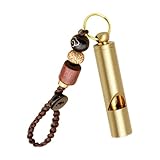 Tisujune Überlebenspfiff, Überlebensspitzen im Freien - Vintage Messing Pfeife für Trainer - Ehrfurchtsamer Autoschlüsselanhänger, multifunktionales Überlebenswerkzeug im Freien für Camping, Wandern,