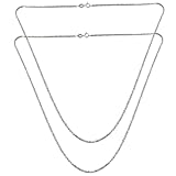 WOFASHPURET 2 Stück Silberkette für Herren Damen Funkelnde Clavicle Kette Leichtes Elegantes Design Vielseitig Tragbar für Lange Glitzer Halskette