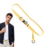 Nylon Camping Gürtel, Nylon Gürtel zum Wandern | Nylongürtel Arbeitsgürtel Einstellbare Wanderausrüstung, Herren Outdoor-Stoffgürtel, gelb, Fare riferimento alla descrizione