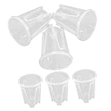 LAPYAPPE 6 Stück Transparente Orchideen blumentöpfe aus Kunststoff Atmungsaktive Pflanztöpfe mit Wurzelbelüftung Wiederverwendbare Stabile Anzuchttöpfe für Orchideen und Zimmerpflanzen