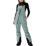 Skioverall Kinder Skihose für Kinder Mädchen Winter Wasserdicht Winddicht Warme Snowboard-Rückenhose Latzhose Winterhose Outdoorhose Strapshose Wanderhose mit Taschen