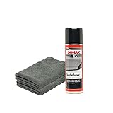 detailmate Bundle - SONAX Teerentferner 0,3L + 2x detailmate Mikrofasertuch 380GSM, 40x40cm - Löst schonend und gründlich Teer-, Ölflecken und andere Verschmutzungen von Lack und Chrom
