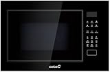 MW BI2505DCG BK - Mikrowelle in Schwarz - Einbaumikrowelle - 900 W mit 5 Leistungsstufen und 1200 W Grill - Timer bis zu 60 Minuten - Mikrowelle mit 25 Liter Fassungsvermögen - Cata