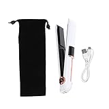 LOORGVEL Lockenstab Styler Schnurloses Haar haarglätter Diffusor Dual portable straightener portable hair straightener Multifunktionaler Haarglätter Kabelloser Lockenwickler Abs Weiß