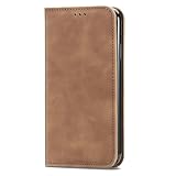 ILING Hülle für Motorola Edge 60 Neo/Edge 50 Neo/ThinkPhone 25 Klapphülle, Premium Haut PU Leder Brieftasche Retro Flip Schutzhülle Stoßfeste Handyhülle mit Kartensteckplätze/Magnetisch (Braun)