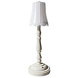 LED-Tischlampe, batteriebetrieben, Nachttischlampe, Nachttischlampe, moderne einfache Nachttischlampe, Mini-Nachtlicht, Heimdekoration für Schlafzimmer, Wohnzimmer, Büro, Bar, Café (White, One Size)