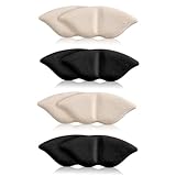 TEMPNAP 4Paare Selbstklebende Fersenkissen für Damen Herren Unsichtbare Atmungsaktive Polster für High Heels Sneakers Verdickte Fersengriffe gegen Fußschmerzen