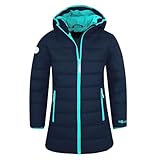 Trollkids Girls Stavanger Coat 164, Navy/Aqua