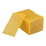 Helilyco Natürliche Bienenwachs-Grundierungsblätter für Bienenstöcke, 30 Stück, 9 x 13,2 cm (5,24 x 3,54) Wachsplatten für Nest-Fundament und Kerzenherstellung