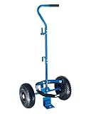 Gas-Trolley GT 89 - Gasflaschen Wagen für 5 kg und 11 kg Gasflaschen, 25 kg max. Traglast, Mit praktischen Halterungen für Abflammgeräte, Ergonomischer Griff Blau