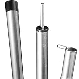 2X Stahl Zeltstange - mit Spitze - Teleskopstange 170-260 cm - Aufstellstange - Tarpstange - Sonnensegel