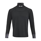 CCM Senior Langarm Shirt mit schnittfestem Nackenschutz, für Herren, Schwarz (L)