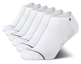 Tommy Hilfiger Damen No Show Athletic Socken – 6er-Pack, niedrig geschnitten, weich gepolstert, Performance-Socken für Damen (Größe 37-46), Premium Weiß, 36.5-43 EU