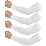 Tyqour 4 Paar Ärmlinge für Herren Damen UPF 50+ UV-Schutz Armlinge Gaming Arm Sleeve Unisex Armstulpen Volleyball Kompression Armschoner Sonnenschutz für Radfahren Volleyball Tattoos