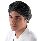 BICAP 100 Stück Einweghauben schwarz - Klipphauben - Vlies-Haube Clip - Größe L, 52 cm Durchmesser, (100-er Pack) - Schwesternhaube aus Vlies