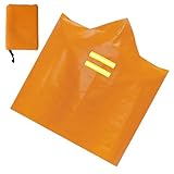 Flammhemmender Umhang – Flammhemmender Notfallumhang Mit Kapuze, Hochtemperatur-Wärmeschutz-Poncho, Feuerleiter-Sicherheitsdecke, Tragbare Feuerlöschdecke Mit Kapuze, Ausgestattet