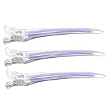 Beavorty 3 Stück Haarnadeln Damen Haarspangen Haarstyling Tools Frisuren Klare Pferdeschwanz Gummibänder Haarnadel Abteilklammern Friseur Alligator Haarspangen Styling Clips Violett Acryl