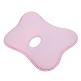 SUPYINI Neugeborenenkissen, Slow Rebound Memory Foam Neugeborenenkissen Abnehmbarer Kissenbezug Babykissen Zum Schlafen (Rosa)