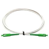 CAMCHJVVM 50PCS G657A2 3,0mm Optische Faser Kabel SC Fiber Optic Patchkabel Simplex Single Mode Fiber Optic Patch Kabel Weiß(2M)