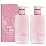 Locken Creme, 2 Stück Curl Cream Wavy Hair, Curl Defining Cream, 450ml Lockencreme Für Naturlocken, Curly Hair Product For Women Men, Locken Produkte Für Frauen Männer